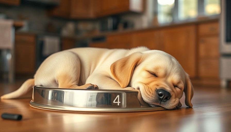 Adorable puppy sleeping in water bowl, pet funniest videos moment.