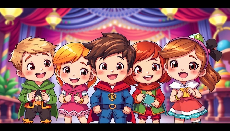 Cartoon characters in fun costumes showcasing children fun.