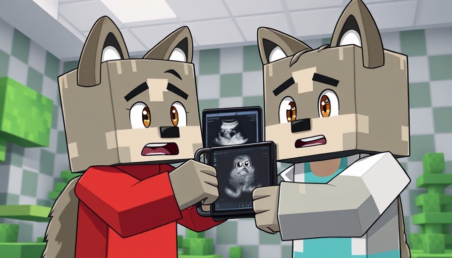 Funny cartoon characters in pet comedy ultrasound scene.