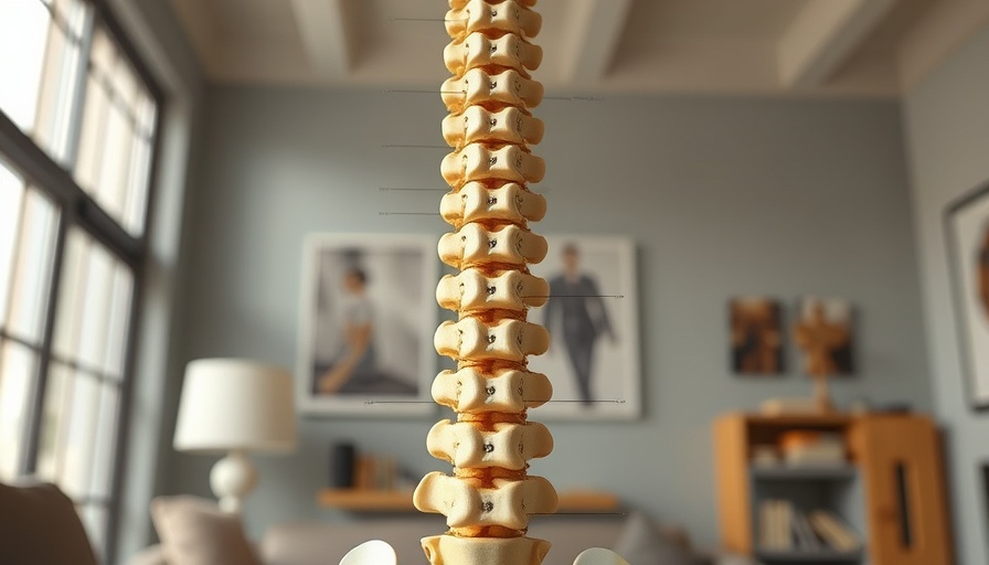 Anatomical spine model for understanding spinal health for athletes.