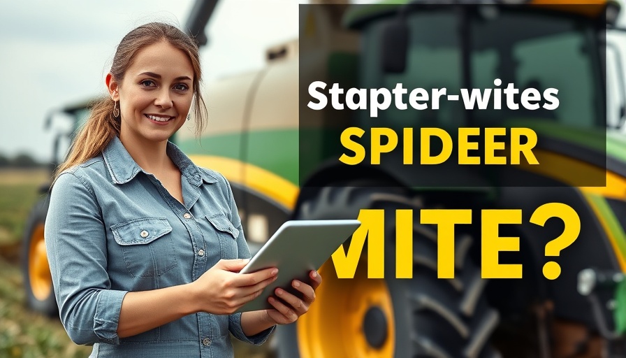 Can spider mites spread between plants poster featuring agricultural expert.