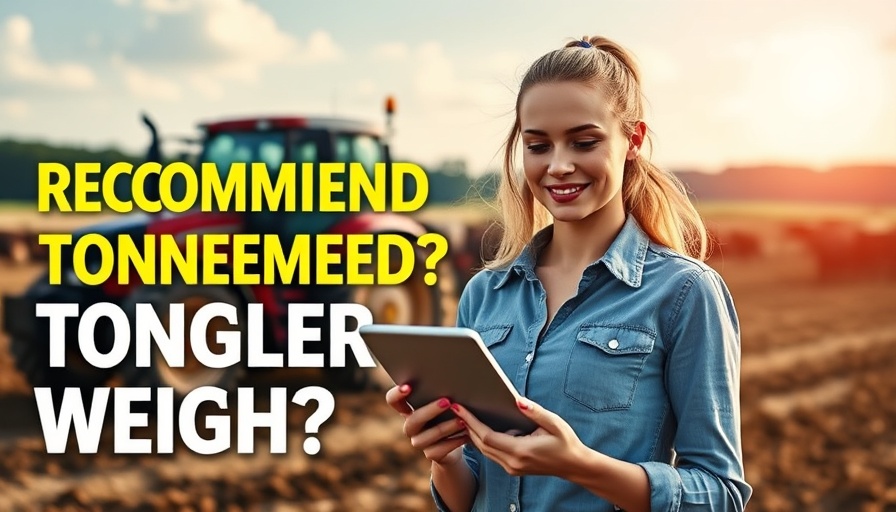 Recommended tongue weight for a livestock trailer: young woman with tablet and text.