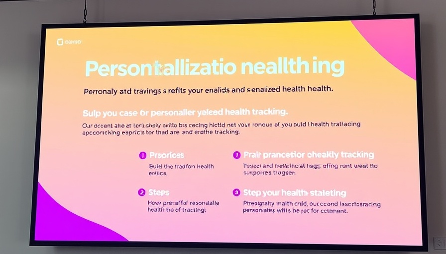 Presentation slide on personalization in health tracking strategies.