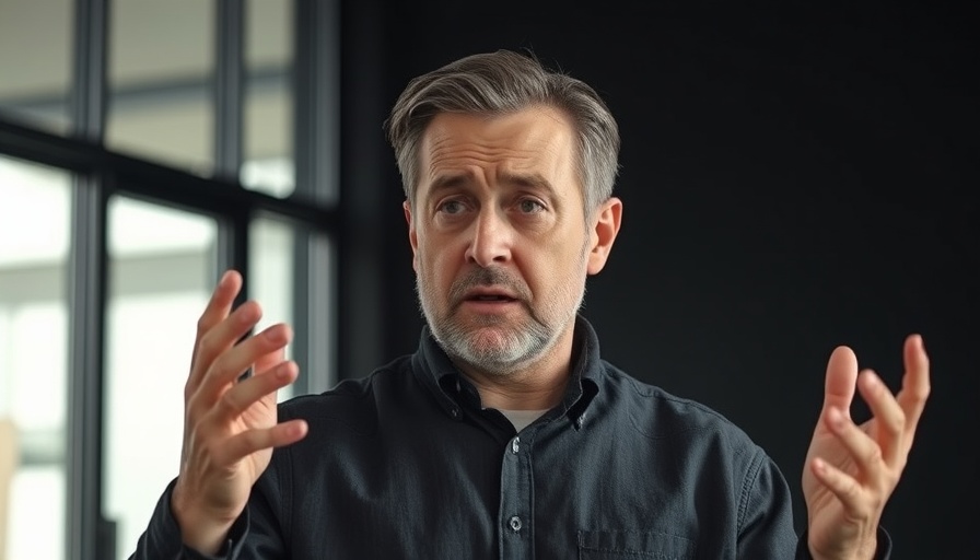 Concerned man discussing reasons to stop drinking alcohol indoors.