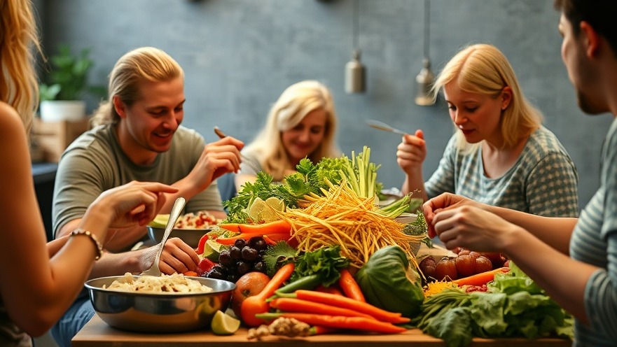 People enjoying a plant-based diet, highlighting the health benefits of vegan eating.