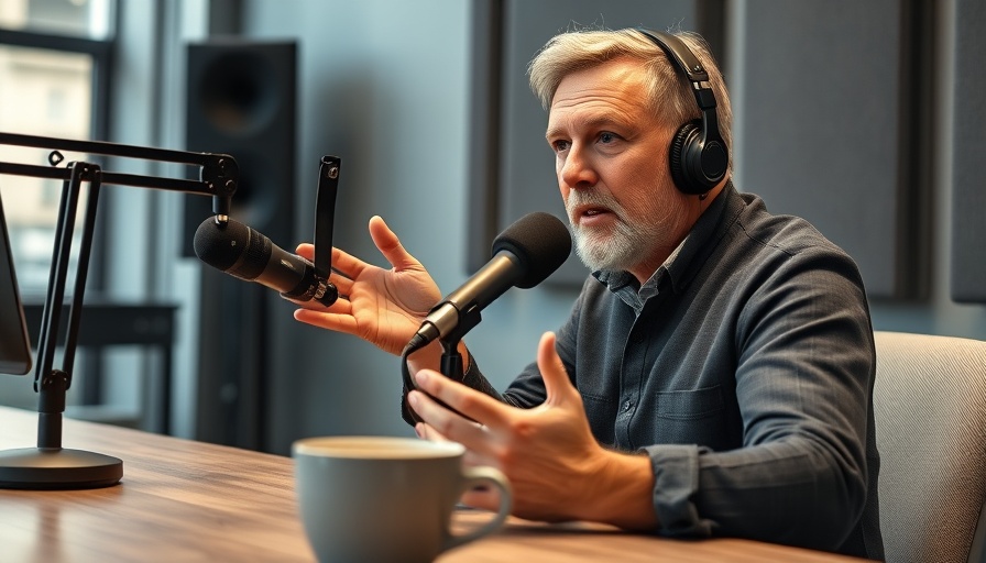 Man in podcast studio discussing if food can kill cancer stem cells.