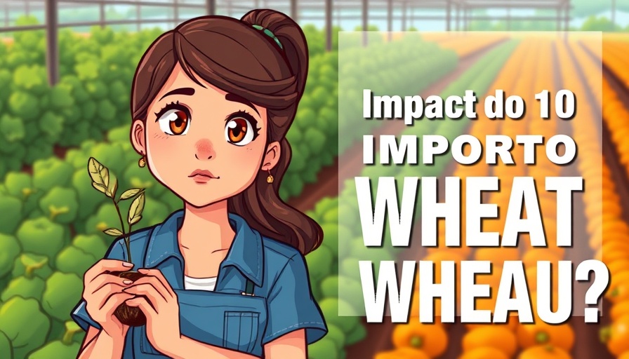 Importing wheat and job losses inquiry with woman and plant.