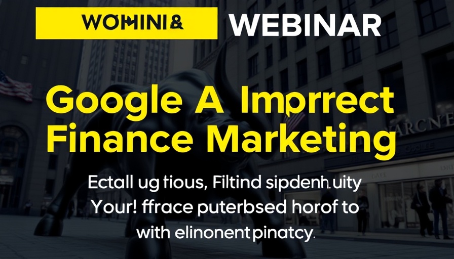 Impact of Google AI on finance marketing webinar banner.