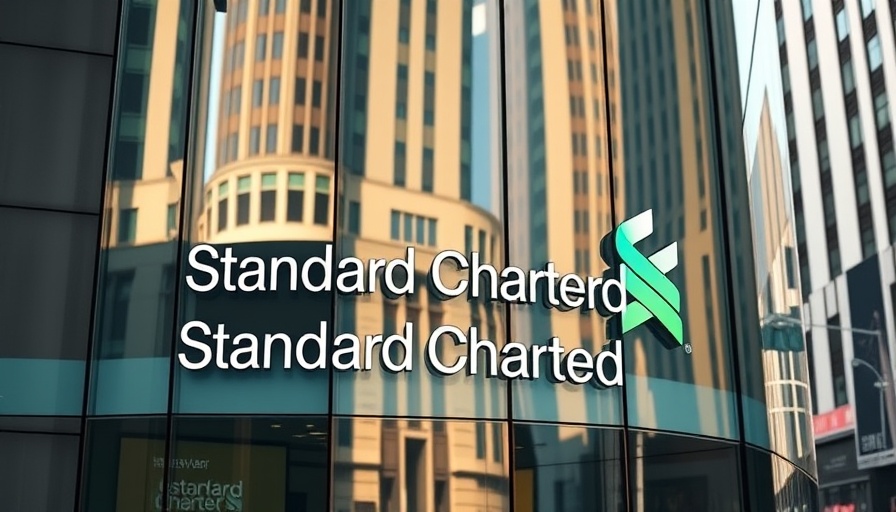 Modern bank facade showcasing sustainable cash management solutions.