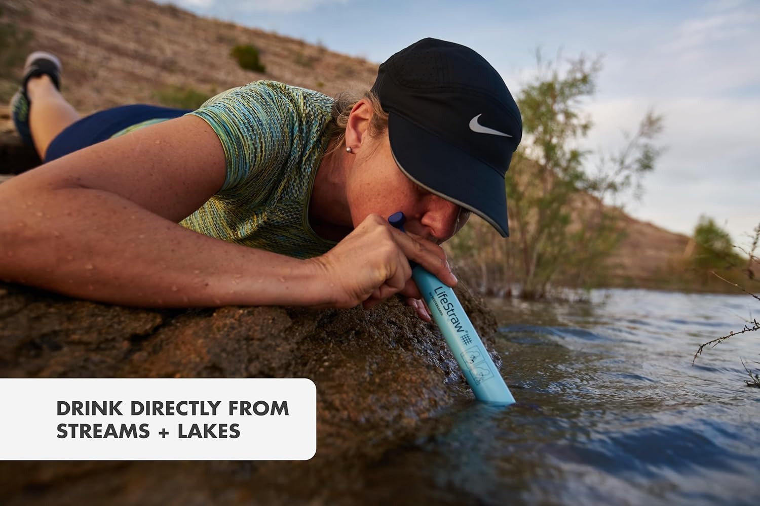 Compact personal water filter for clean drinking water on the go.