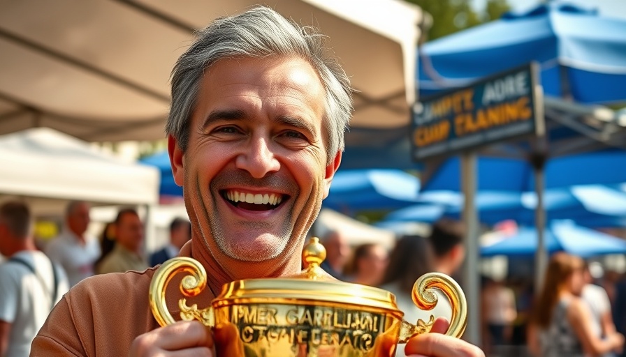 FSTT Showdown at SCU winner holding trophy smiling