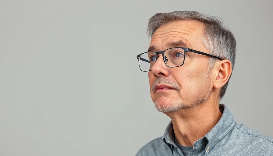 Middle-aged man confidently discussing dairy product benefits.