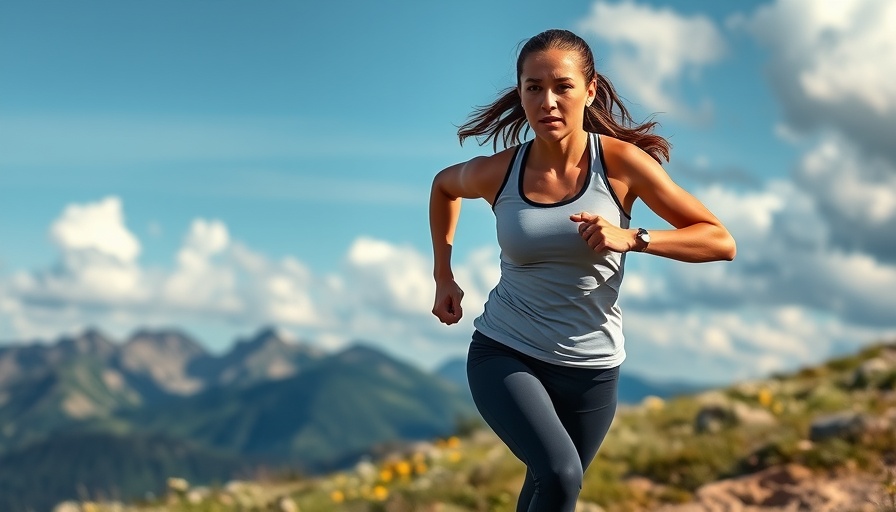 Athlete wearing Osprey gear running in mountains; Osprey gear deals promotion.