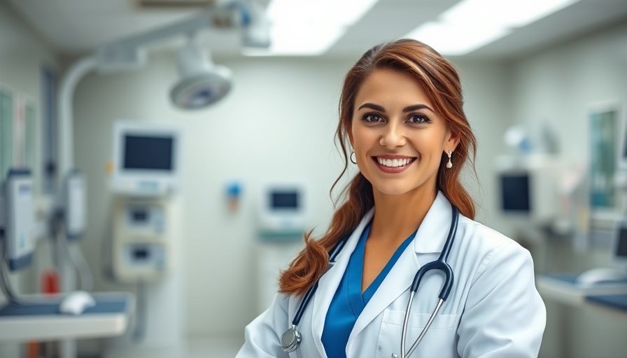 Professional female doctor in office, related to older women's hygiene at medical appointments.