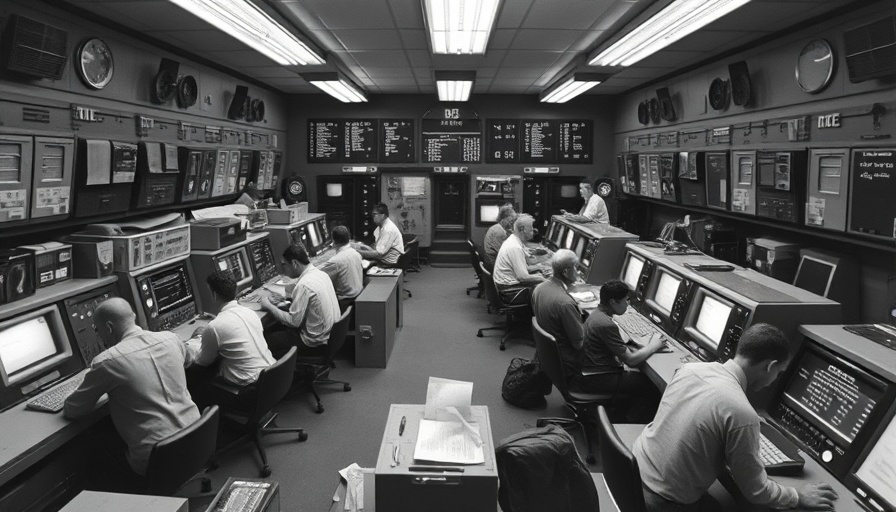 Go for innovation mindset in a classic tech control room scene.
