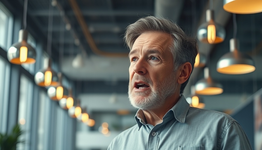 Middle-aged man indoors discussing cortisol rhythm.