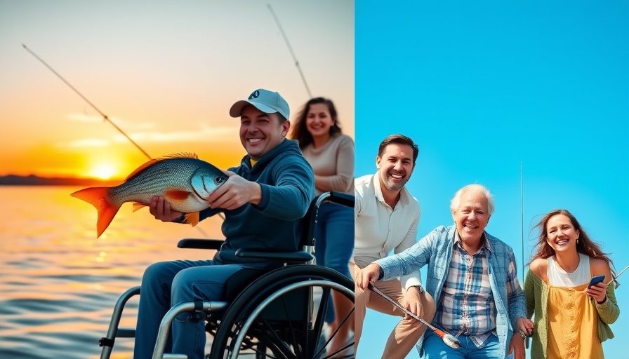 Accessible fishing for disabled anglers with family support.