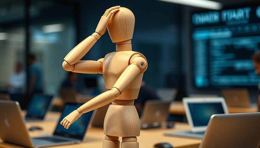 Proper lifting posture demonstration with mannequin in tech setting.