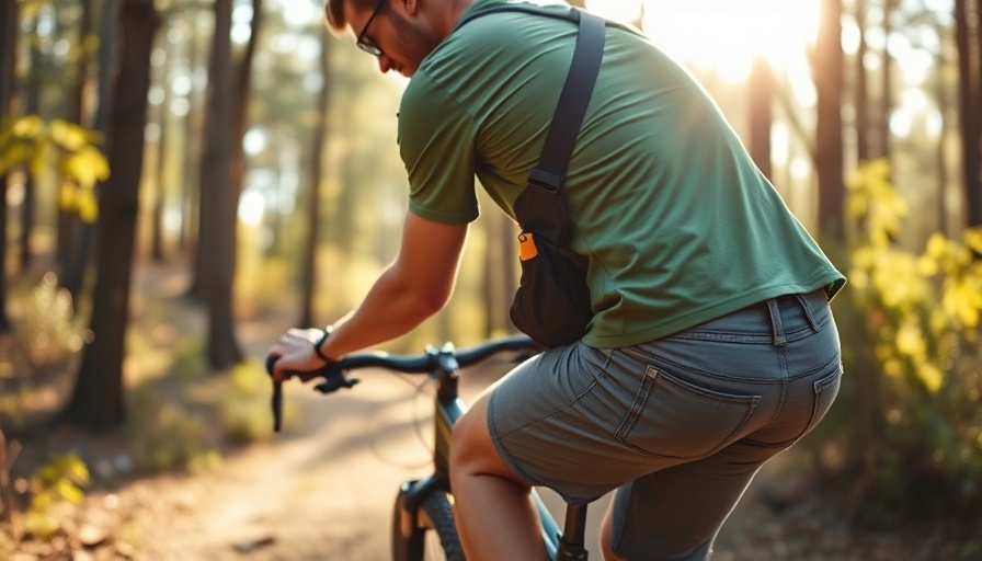 Gossamer Gear Piku Sling Pack on cyclist in forest trail