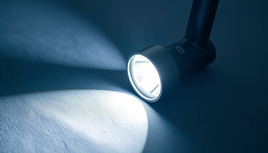 Sleek flashlight on fabric showcasing best flashlights of 2025