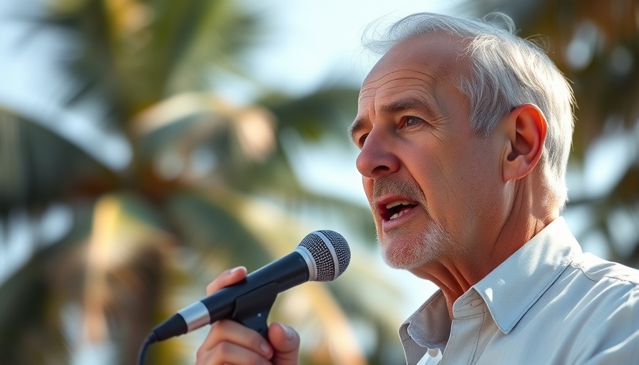 Older man speaks into mic about education's three meanings.