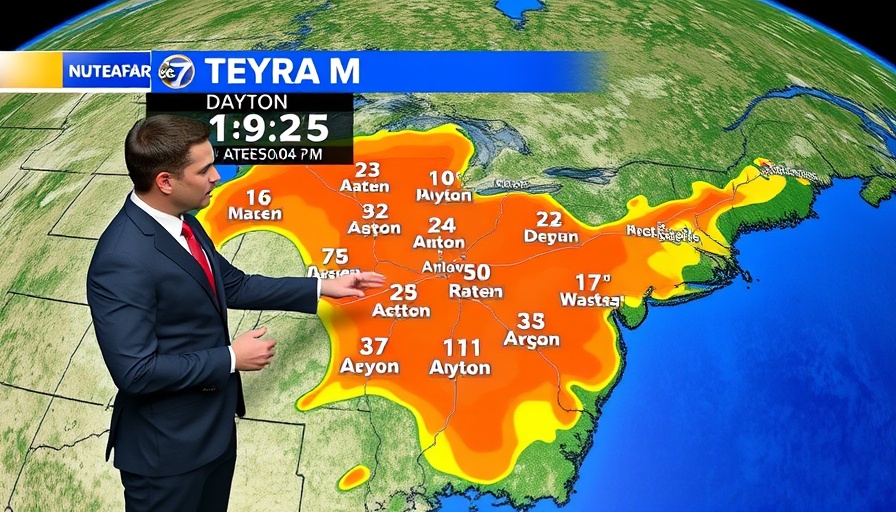Dayton Ohio News: Meteorologist presents high temperature map.