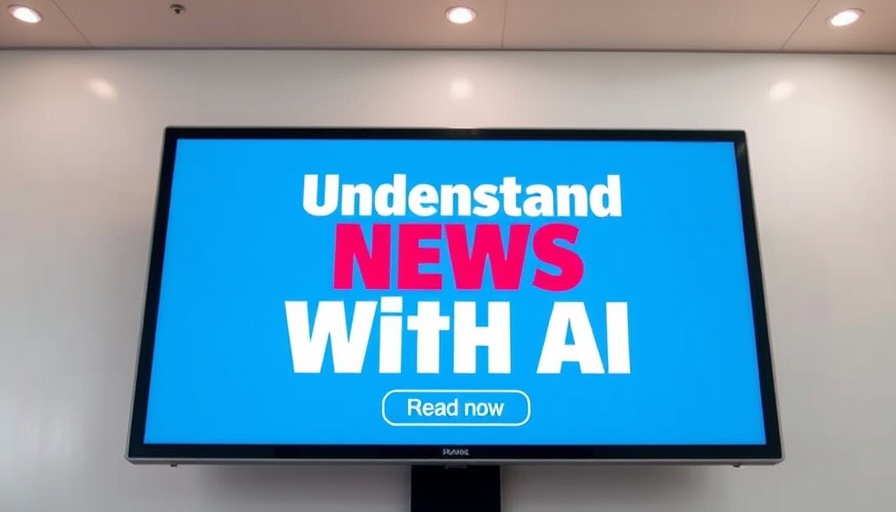 Digital banner ad promoting AI news understanding.