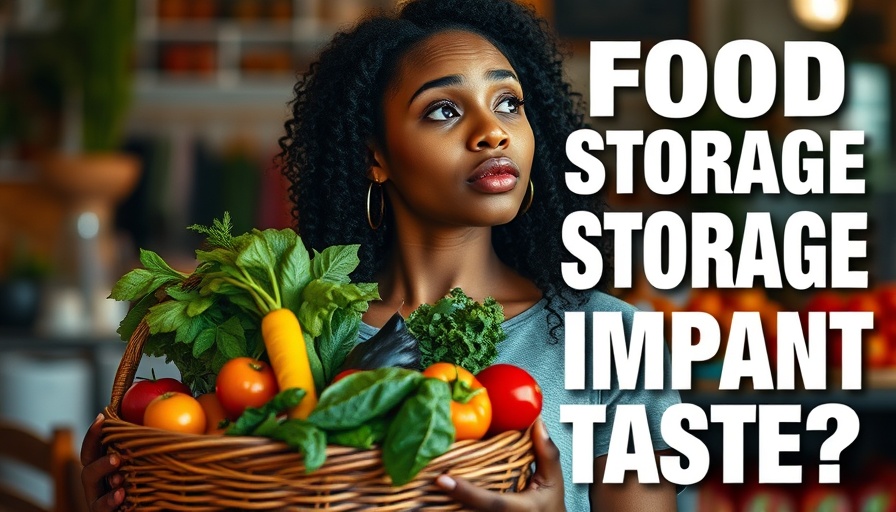 Curious woman with vegetables, pondering food storage impacts on taste.