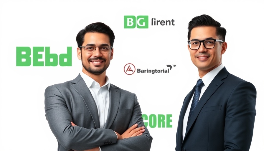 Agentic AI transformation with two business leaders, professional setting.
