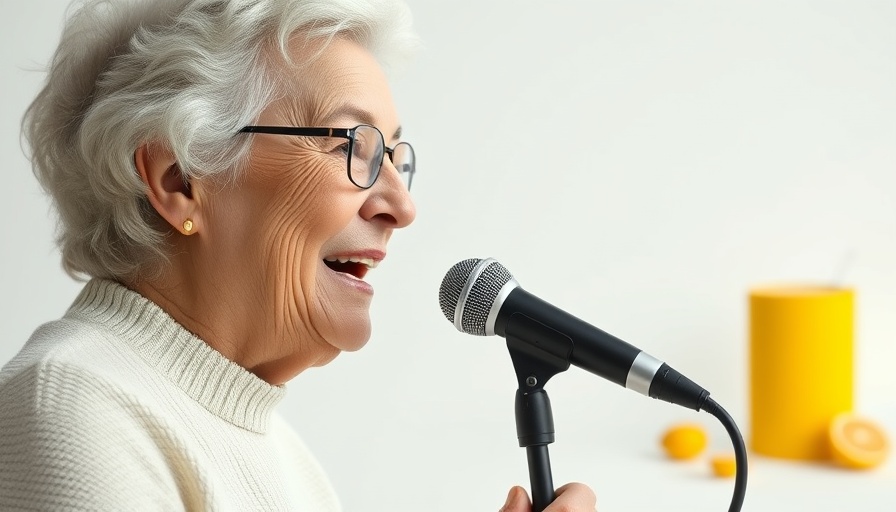 Health improvement and wellness: Discussion on food content with older woman and yellow barrel.