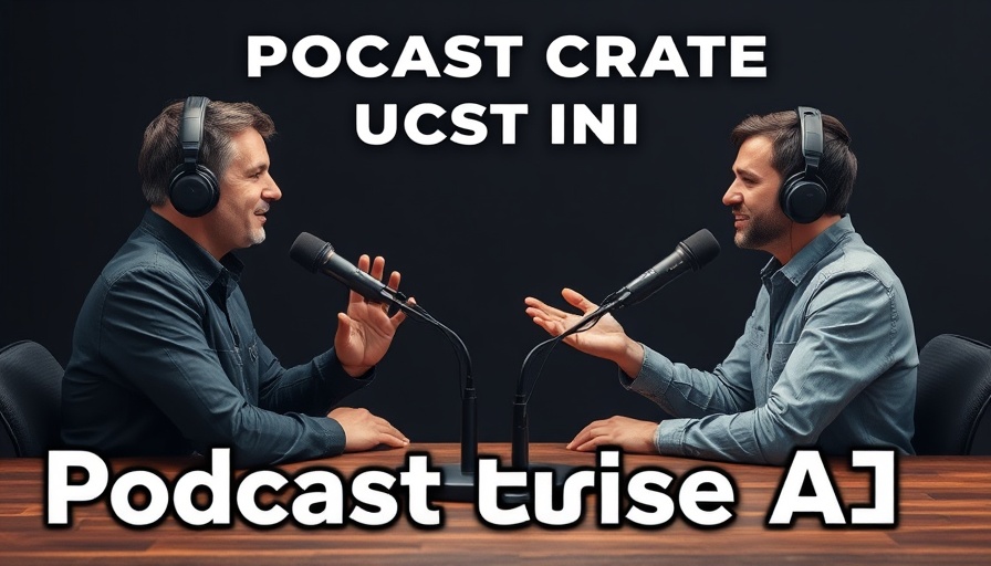 AI methods for podcast creation: two people in podcast setup