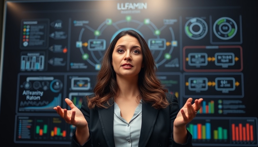 Predictive IT Management expert explains AI solutions with digital flowcharts.
