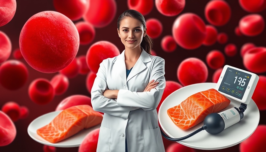 Lower Blood Pressure Foods visual with salmon, doctor, and monitor.