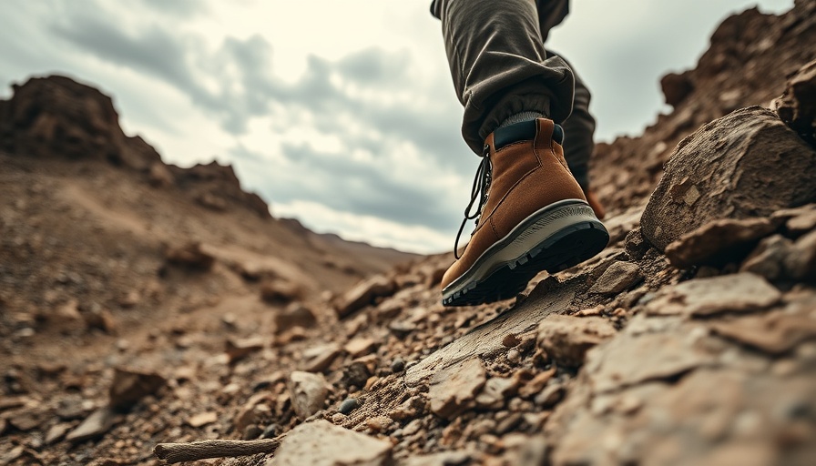 Durable brown hiking boots on rocky terrain, importance of outdoor adventure boots.