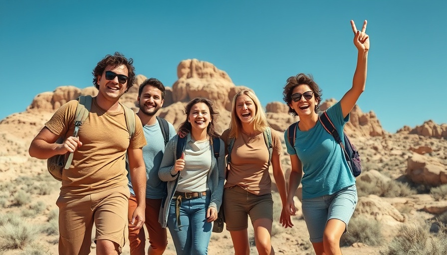 Friends exploring desert during shoulder-season, capturing joy and togetherness.