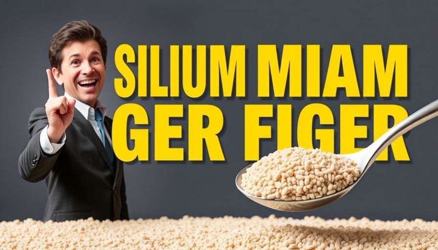 Psyllium dietary fiber ad with health expert and bold text