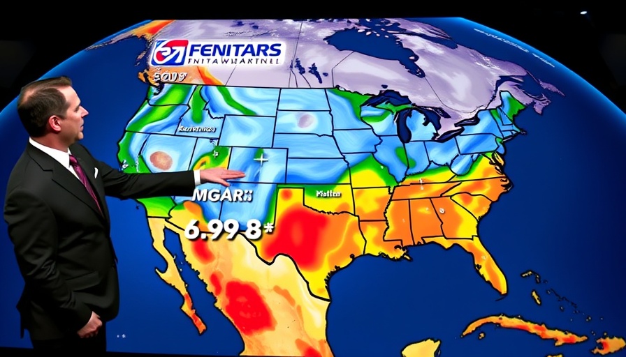 Local Ohio news weather forecast with broadcaster explaining map.