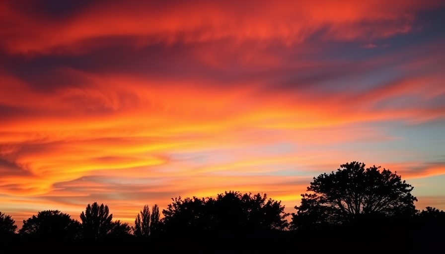 Stunning vibrant sunset sky embodying holistic living.