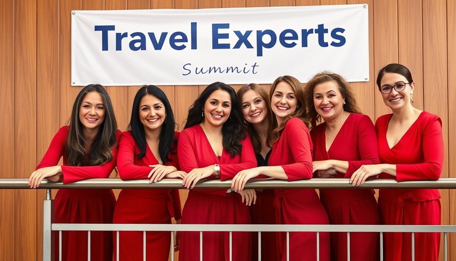 Travel Experts for 100 Percent Commissions group photo with smiling women in red.