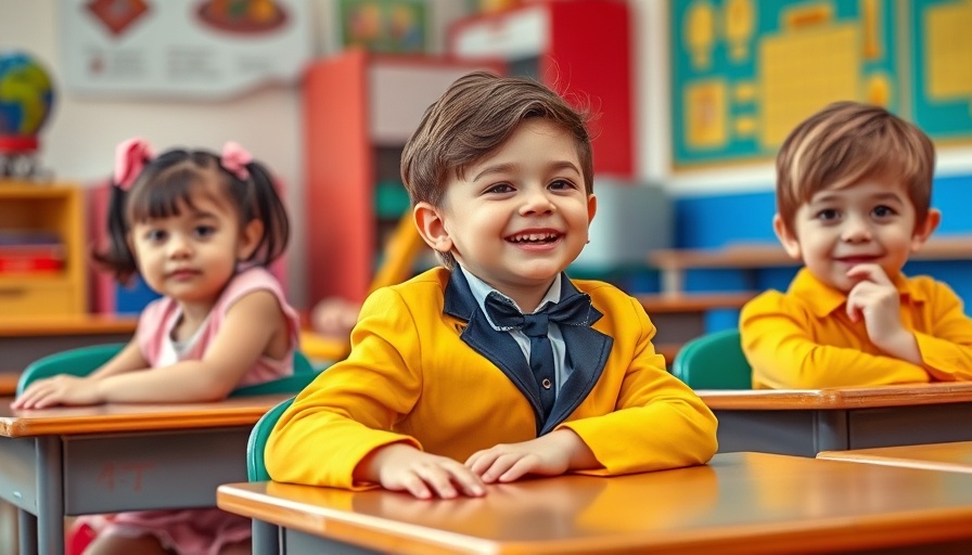 Kid Stories scene with expressive children in a classroom setting.