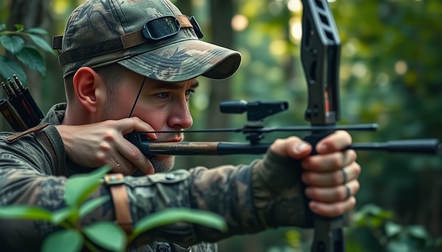Archer aiming a compound bow in a forest setting, best mechanical broadheads 2025