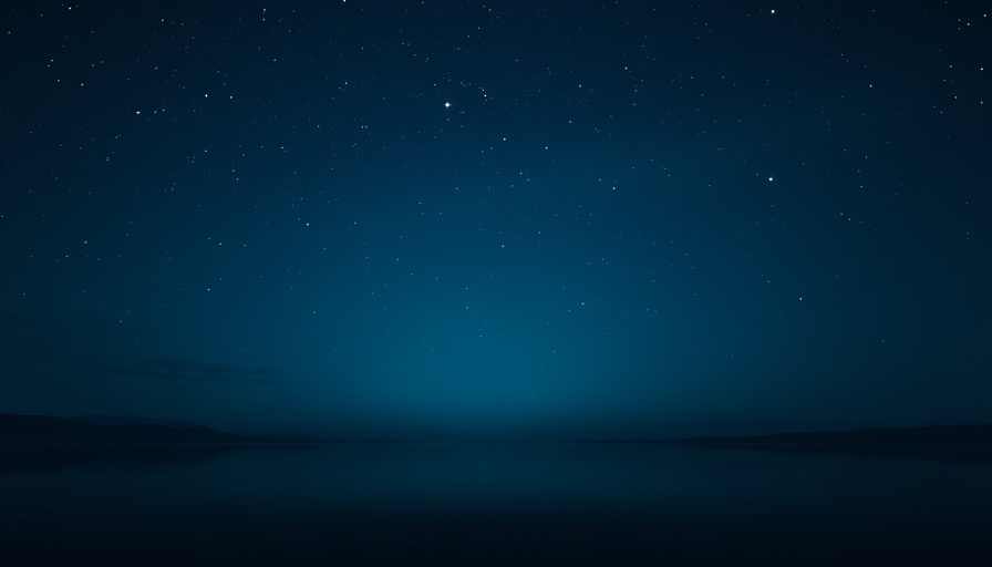 Serene night sky reflecting on water, promoting holistic living.