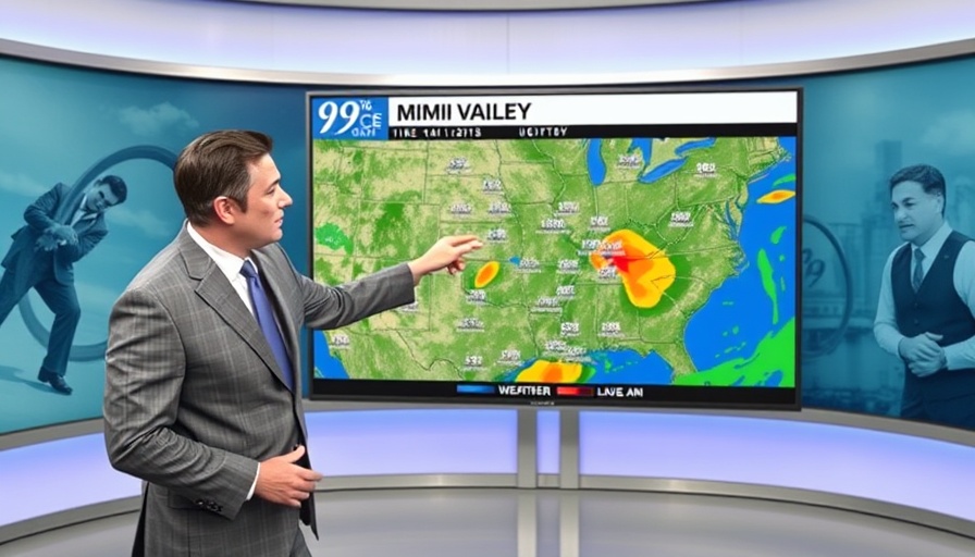 Miami Valley weather forecast presented by a newscaster.