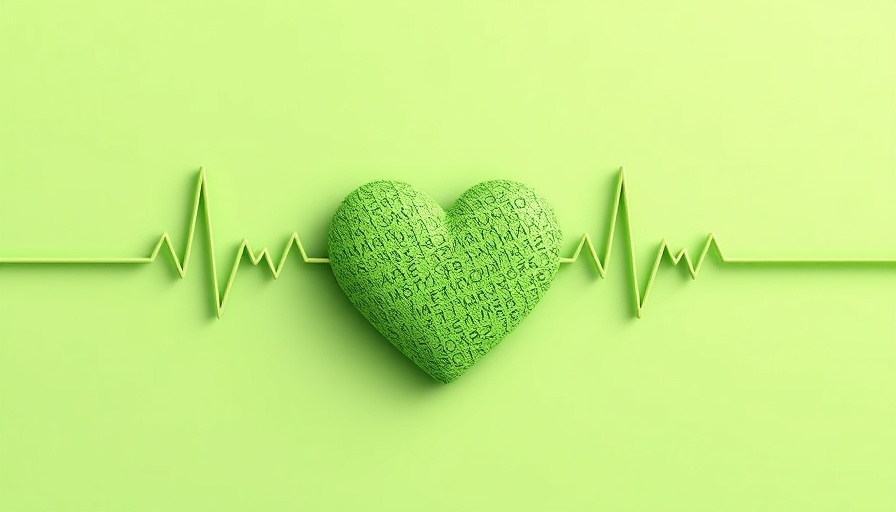 Abstract green heartbeat with heart shape on green background, live entertainment sustainability focus.