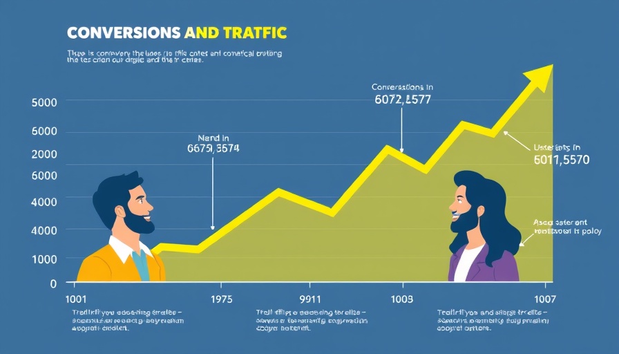 B2B marketing strategy infographic for 2026 with trend lines and team.