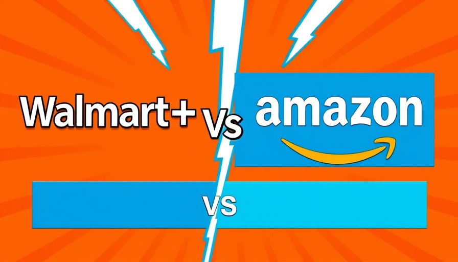 Walmart+ vs Amazon Prime membership benefits graphic comparison.