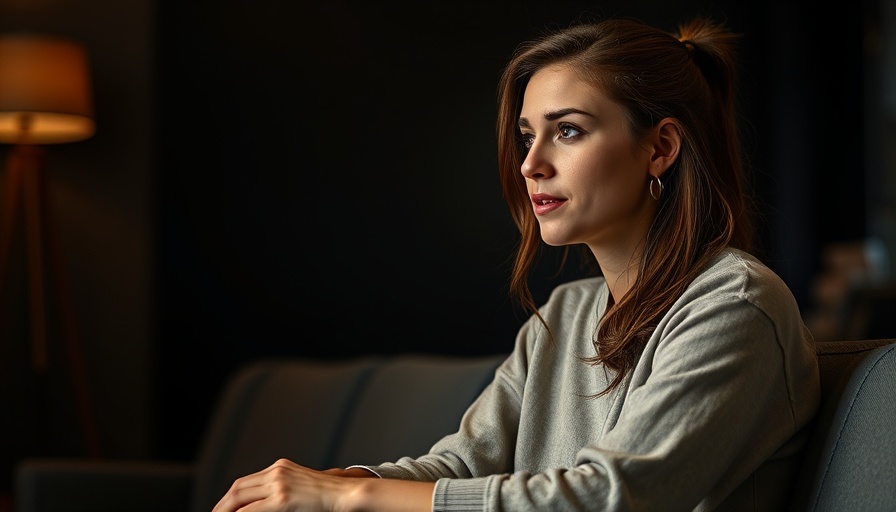 Young woman discussing AI SEO strategy indoors.