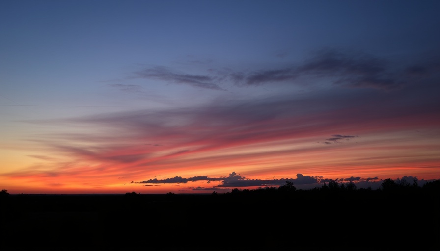 Holistic living twilight sky with calming hues.