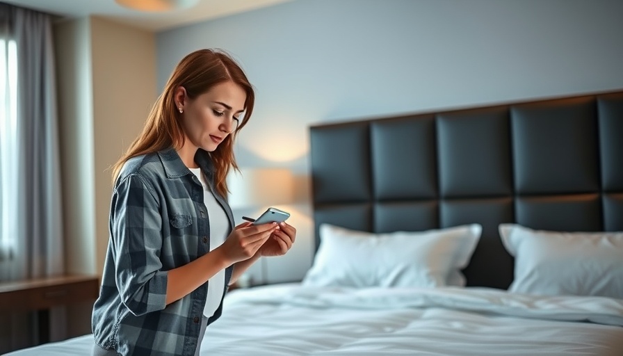 How to check for bed bugs: Woman inspecting hotel bed.