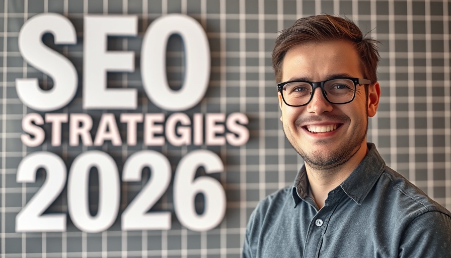 Man with glasses beside 'SEO Strategies 2026' text.
